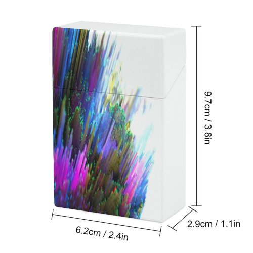 yanfind Cigarette Case Space Bizarre Glowing Growth Aided Fiber Futuristic Data Engineering Optic Physics Creativity Hard Plastic Crushproof Cigarette Case
