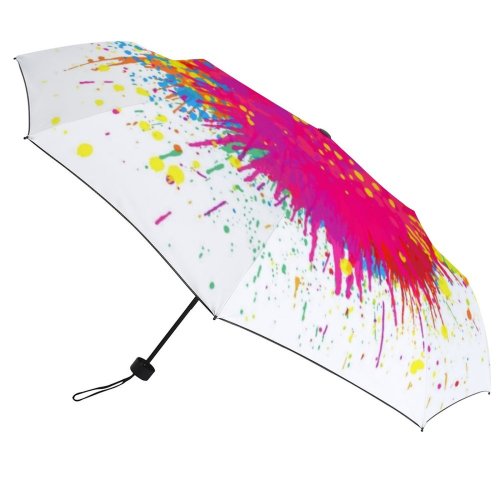 yanfind Umbrella Manual Grunge Rights LGBTQI Rainbow Splattered Flag Droplet Generated Politics Watercolor Paints Blob Windproof waterproof anti-ultraviolet protection golf umbrella