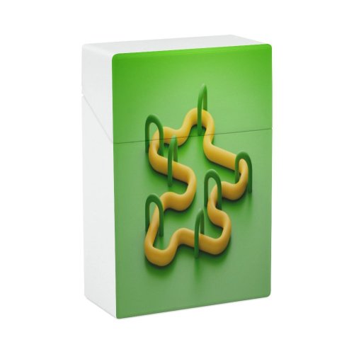 yanfind Cigarette Case Tube Determination Trapped Generated Dimensional Efficiency Vibrant Bent Achievement Art Strategy Solution Hard Plastic Crushproof Cigarette Case