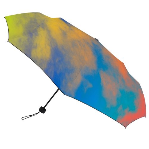 yanfind Umbrella Manual Sky Powder Softness Blurred Surreal Valencia Infinity Stack Moving Abstract Windproof waterproof anti-ultraviolet protection golf umbrella