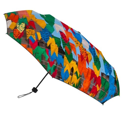 yanfind Umbrella Manual Junina Festival Place Brazil Flag Travel Brazilian Festa Maranhao Luis Famous Cities Windproof waterproof anti-ultraviolet protection golf umbrella
