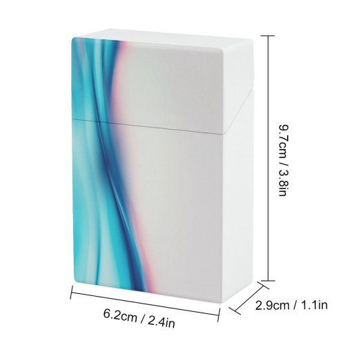 yanfind Cigarette Case Saturated Space Glowing Futuristic Smooth Screen Mixing Blurred Sewing Creativity Item Liquid Hard Plastic Crushproof Cigarette Case