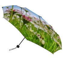yanfind Umbrella Manual Non Tranquility Growth Rural Living Beauty Scenics Springtime Agricultural Daisy Natural Windproof waterproof anti-ultraviolet protection golf umbrella