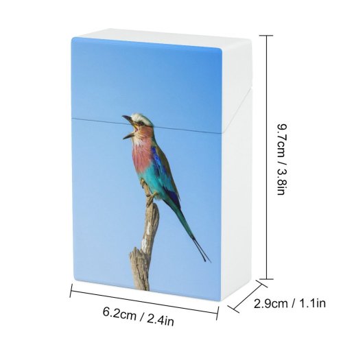 yanfind Cigarette Case Masai Africa Roller Tree Perching Beauty Awe Scenics Mara Alertness Call Purple Hard Plastic Crushproof Cigarette Case