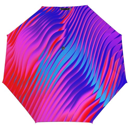 yanfind Umbrella Manual Space Digital Smooth Futuristic Optical Neon Hologram Defocused Virtual Generated Illusion Windproof waterproof anti-ultraviolet protection golf umbrella