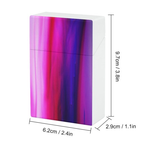yanfind Cigarette Case Studio Blurred Liquid Purple Dye Shot Vibrant Monica Abstract California Santa Motion Hard Plastic Crushproof Cigarette Case