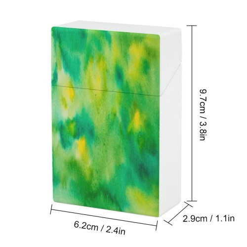 yanfind Cigarette Case Space Grunge Stained Transparent Rough Vitality Imagination Watercolor Blob Paints Layered Hard Plastic Crushproof Cigarette Case