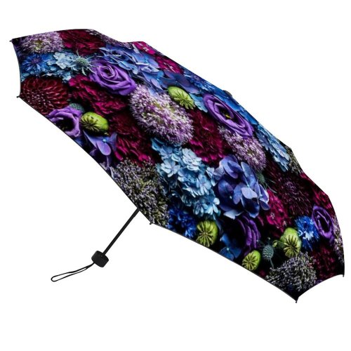 yanfind Umbrella Manual Simplicity England UK London Abundance Dahlia Hydrangea Fragility Directly Contrasts Tranquility Beauty Windproof waterproof anti-ultraviolet protection golf umbrella