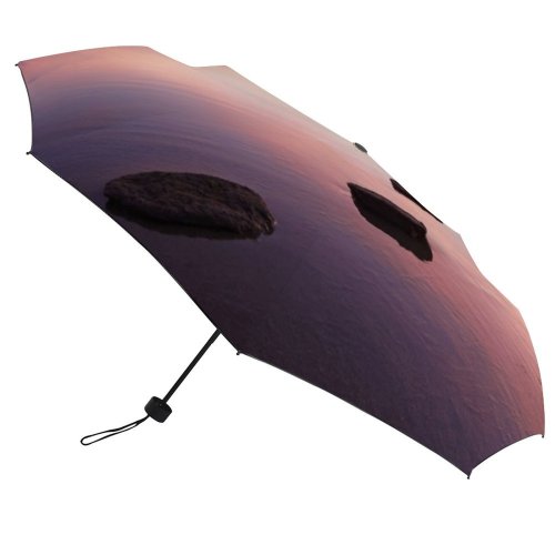 yanfind Umbrella Manual Reflection Perspective Idyllic England Scene UK Horizon Beach Next Direction Scenics Over Windproof waterproof anti-ultraviolet protection golf umbrella
