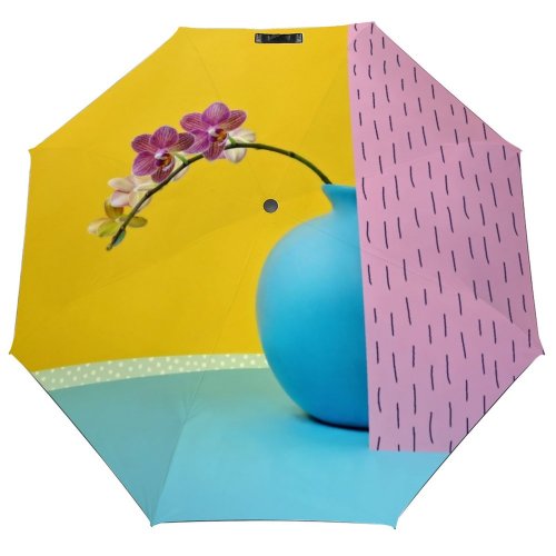 yanfind Umbrella Manual Turquoise Block Plant Polka Space Dot Striped Still Flower USA Shot Windproof waterproof anti-ultraviolet protection golf umbrella