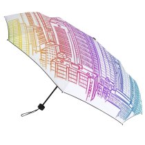 yanfind Umbrella Manual Saturated Doodle Explosion Tall Rainbow Residential High Exterior Aerial District Population Windproof waterproof anti-ultraviolet protection golf umbrella
