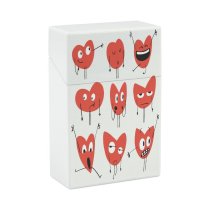 yanfind Cigarette Case Romance Cheerful Facial Positive Lifestyles Love Expression Emotion Valentine Furious Cartoon Embracing Hard Plastic Crushproof Cigarette Case