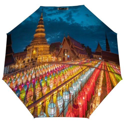 yanfind Umbrella Manual Hariphunchai Place That Peng Thai Yi Buddhism Electric Cultures Famous Windproof waterproof anti-ultraviolet protection golf umbrella