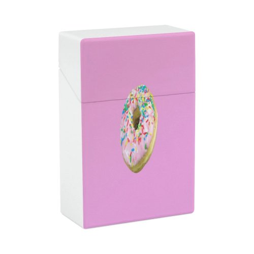 yanfind Cigarette Case Saturated Sweet Millennial Breakfast Cream Bakery Item Fame Unhealthy Doughnut Fat Hard Plastic Crushproof Cigarette Case