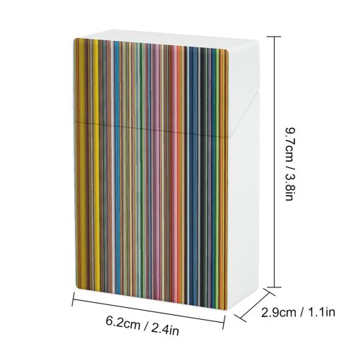 yanfind Cigarette Case Rainbow Europe France Sculpture Architecture Abstract Design Travel Striped Hard Plastic Crushproof Cigarette Case