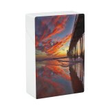 yanfind Cigarette Case Beach Outdoors Reflection Side Seascape Sea Sunset USA Diego Travel Perspective Beauty Hard Plastic Crushproof Cigarette Case