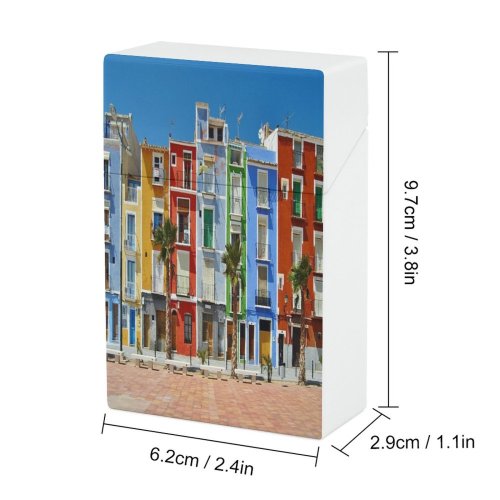 yanfind Cigarette Case Tree Palm Exterior Spain Sidewalk Alicante Street Sky Building Clear City Architecture Hard Plastic Crushproof Cigarette Case
