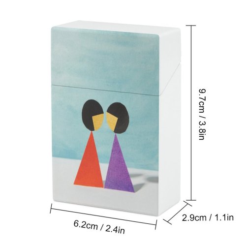 yanfind Cigarette Case Space Emotion Couple Love England Friendship Face Relationship Dimensional Lesbian Togetherness Hard Plastic Crushproof Cigarette Case