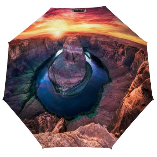 yanfind Umbrella Manual Sky Morning Horseshoe Famous Park Plateau America Sunset Geology Outdoors Windproof waterproof anti-ultraviolet protection golf umbrella