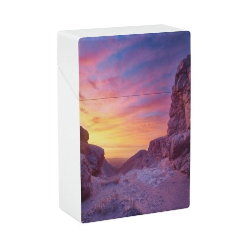 yanfind Cigarette Case Non Tranquility Idyllic Dramatic Desert Formation Beauty Scenics Eroded Purple Chile Urban Hard Plastic Crushproof Cigarette Case
