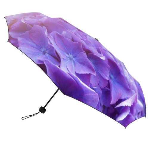 yanfind Umbrella Manual Growth Botany Bouquet Leaf Beauty Romance Hydrangea Bloom Springtime Bush Natural Purple Windproof waterproof anti-ultraviolet protection golf umbrella