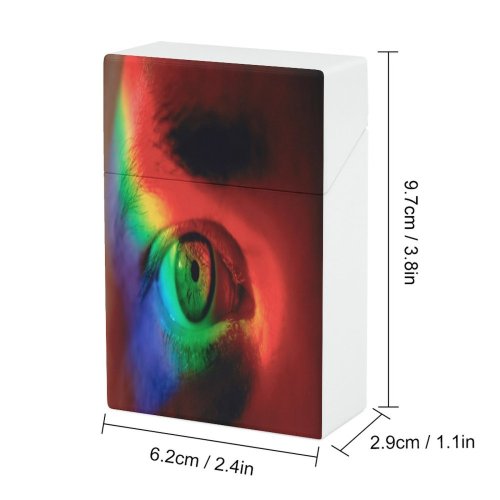 yanfind Cigarette Case Optometry Caucasian Spectrum Vibrant Staring Opportunity Eyesight Creativity Hard Plastic Crushproof Cigarette Case