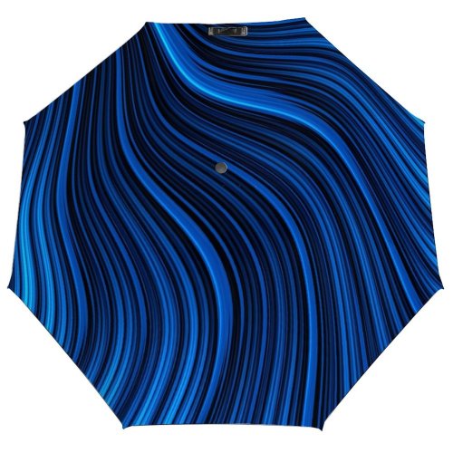 yanfind Umbrella Manual Futuristic England Generated Chaos Liquid Flowing Science Art Wave Fractal Digitally London Windproof waterproof anti-ultraviolet protection golf umbrella