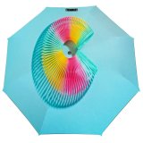 yanfind Umbrella Manual Turquoise Games Rebound Simplicity Toy Spring Childhood Curled Bending Flexibility Stretching Vitality Windproof waterproof anti-ultraviolet protection golf umbrella