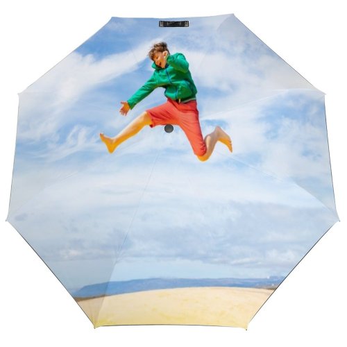 yanfind Umbrella Manual Enjoyment Space Cute Joy Happiness Leisure Caucasian Jumping Boys Beauty Playing Cheerful Windproof waterproof anti-ultraviolet protection golf umbrella