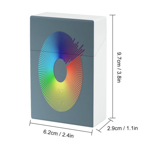 yanfind Cigarette Case Money Space Disease Growth Data Rainbow COVID Infectious Stock Progress Generated Analyzing Hard Plastic Crushproof Cigarette Case