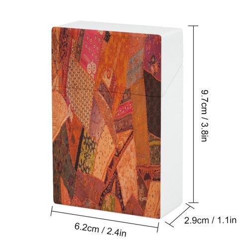 yanfind Cigarette Case Old Nepal Bandage Ancient Sewing Cultures Fashioned Patchwork Craft Boho Cotton Decoration Hard Plastic Crushproof Cigarette Case