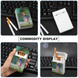 yanfind Cigarette Case Wildlife Vibrant River Watching Tropical Fish Kingfisher Fishing Feather Lake Beauty Hard Plastic Crushproof Cigarette Case
