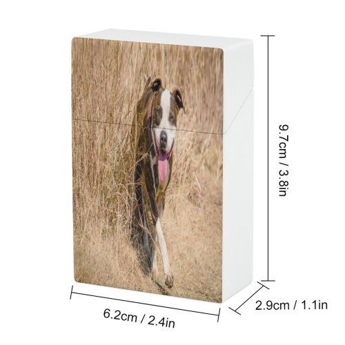 yanfind Cigarette Case Cheerful Fun Dog Facial Gauteng Happiness Outdoors Expression Training Alertness Class Hound Hard Plastic Crushproof Cigarette Case