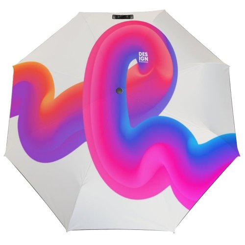 yanfind Umbrella Manual Festival Social Digital Futuristic Nightlife Mixing Rainbow Vitality Party Liquid Dimensional Clubbing Windproof waterproof anti-ultraviolet protection golf umbrella