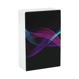 yanfind Cigarette Case Space Transparent Fire Aquamarine Futuristic Smooth Turquoise Generated Flowing Natural Purple Hard Plastic Crushproof Cigarette Case