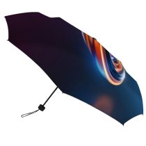 yanfind Umbrella Manual Space Glowing Twisted Curve Bending Futuristic Beam Smooth Neon Tied Generated Windproof waterproof anti-ultraviolet protection golf umbrella