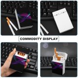 yanfind Cigarette Case Space Transparent Fire Aquamarine Futuristic Smooth Turquoise Generated Flowing Natural Purple Hard Plastic Crushproof Cigarette Case