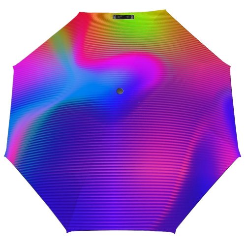 yanfind Umbrella Manual Natural Liquid Blurred Futuristic Art Saturated Abstract Space Light Motion Structure Glitch Windproof waterproof anti-ultraviolet protection golf umbrella