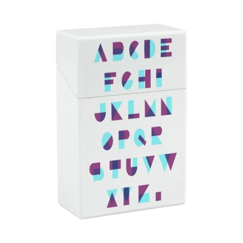 yanfind Cigarette Case Block Fun Old Purple Decoration Entertainment Fashioned Alphabet Craft Hard Plastic Crushproof Cigarette Case