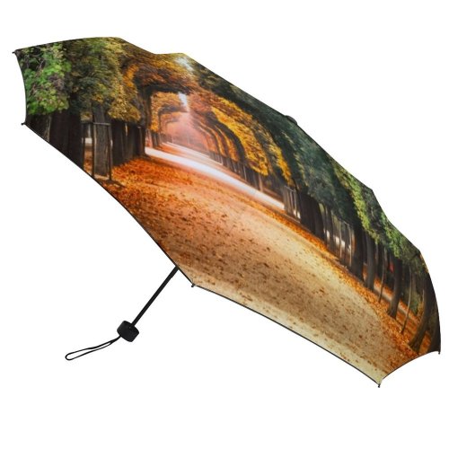 yanfind Umbrella Manual Garden Space Idyllic Ornamental Place Rural Social Tree Leaf Alley Beauty Scenics Windproof waterproof anti-ultraviolet protection golf umbrella