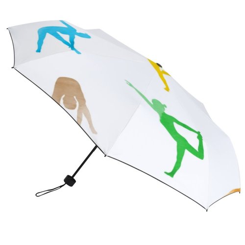 yanfind Umbrella Manual Relaxation Happiness Yoga Turquoise Pilates Concentration Aerobics Vitality Gymnastics Stretching Position Watercolor Windproof waterproof anti-ultraviolet protection golf umbrella