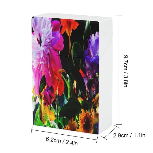 yanfind Cigarette Case Tranquility Growth Studio Beauty Stamen Shot Simplicity France Vibrant Petal Flower Hard Plastic Crushproof Cigarette Case