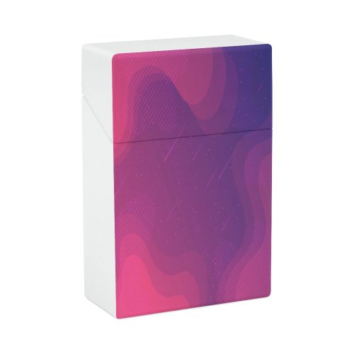 yanfind Cigarette Case Space Meteor Attitude Futuristic Cool Shower Dark Neon Vitality Generated Lighting Liquid Hard Plastic Crushproof Cigarette Case