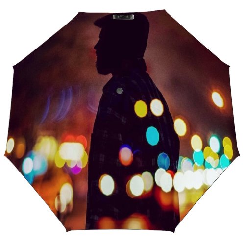 yanfind Umbrella Manual Glowing Headshot Leisure Nightlife Defocused India Lighting Natural Night Side Windproof waterproof anti-ultraviolet protection golf umbrella