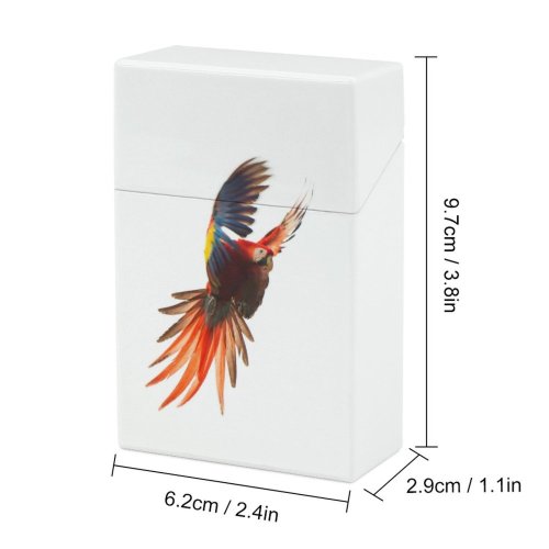 yanfind Cigarette Case Spread Rainforest Macaw Rica Costa Outdoors Flying Scarlet Hard Plastic Crushproof Cigarette Case