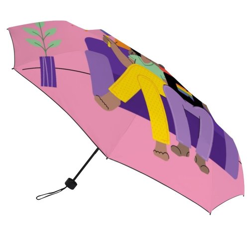 yanfind Umbrella Manual Homosexual Rights LGBTQI Pride Heart Couple Issues Rainbow Cheerful Flag Virtual Sofa Windproof waterproof anti-ultraviolet protection golf umbrella