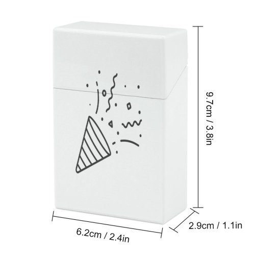 yanfind Cigarette Case Space Festival Social Carnival Cone Anniversary Present Party Popper Cracker Emoticon Hard Plastic Crushproof Cigarette Case