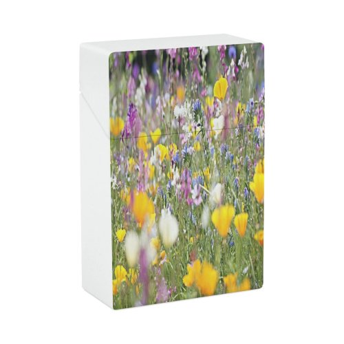 yanfind Cigarette Case Non Beauty Urban Focus Scene Sunlight Outdoors Wildflower Meadow Abundance Selective Flower Hard Plastic Crushproof Cigarette Case