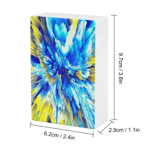 yanfind Cigarette Case Space Glowing Happiness Social Futuristic Defocused High Galaxy Generated Nebula Party Vitality Hard Plastic Crushproof Cigarette Case