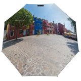 yanfind Umbrella Manual Sky Burano Famous Venice Street Travel Empty Outdoors Architecture Village Italy Windproof waterproof anti-ultraviolet protection golf umbrella